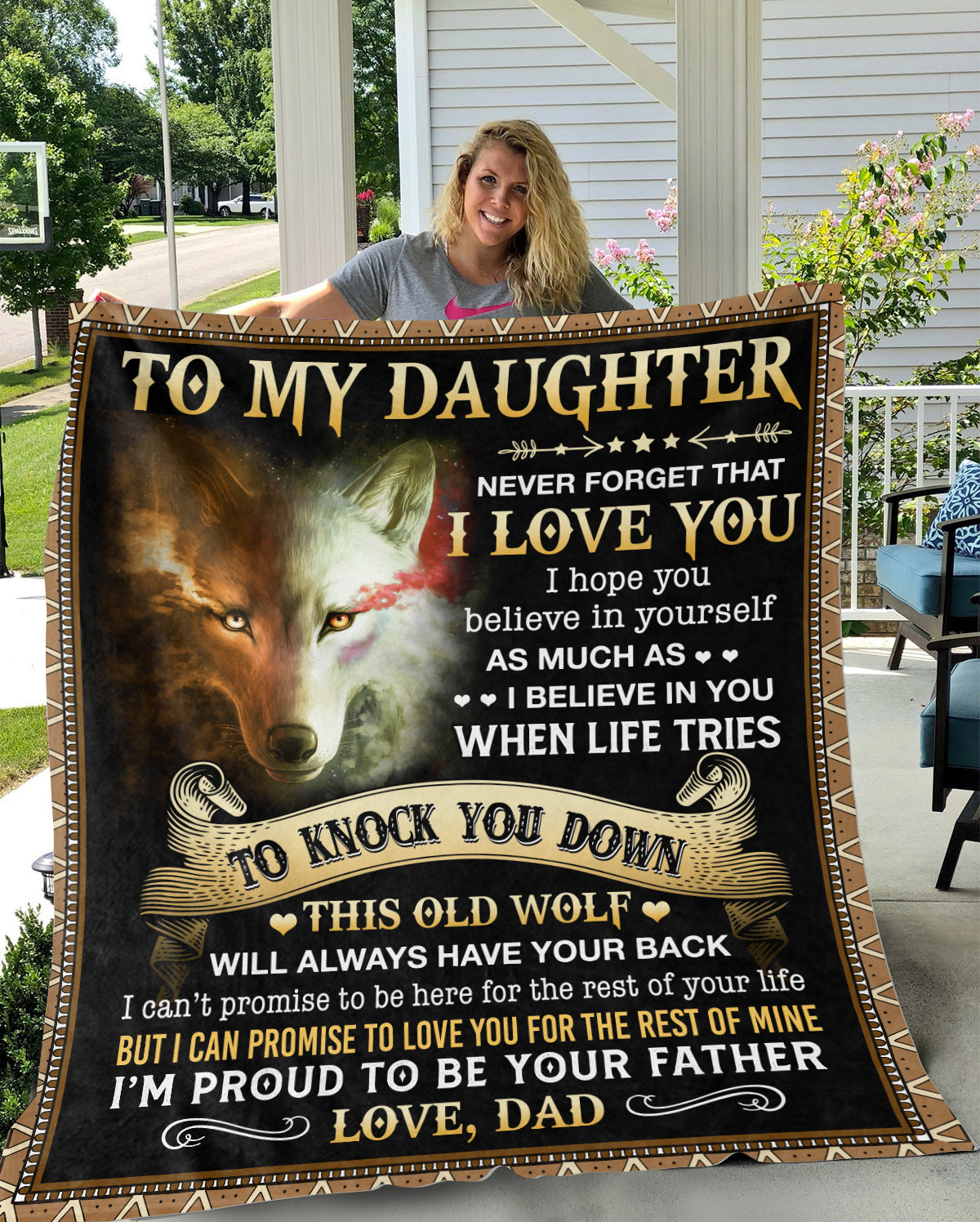 To My Daughter, Never Forget That l Love You, Cozy Blanket