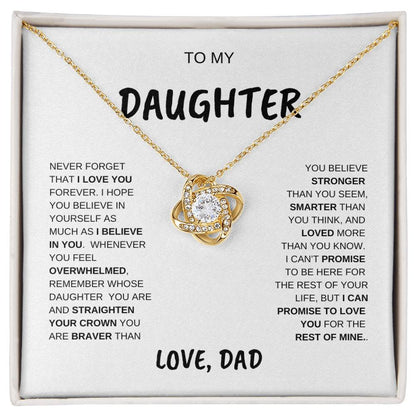 [EARLY BIRD SALE]  My Daughter | Love  Knot Necklace | Love Dad