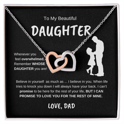 A Daughter Gifts from Dad Sterling Silver Necklace Birthday Christmas Valentine's day Gifts