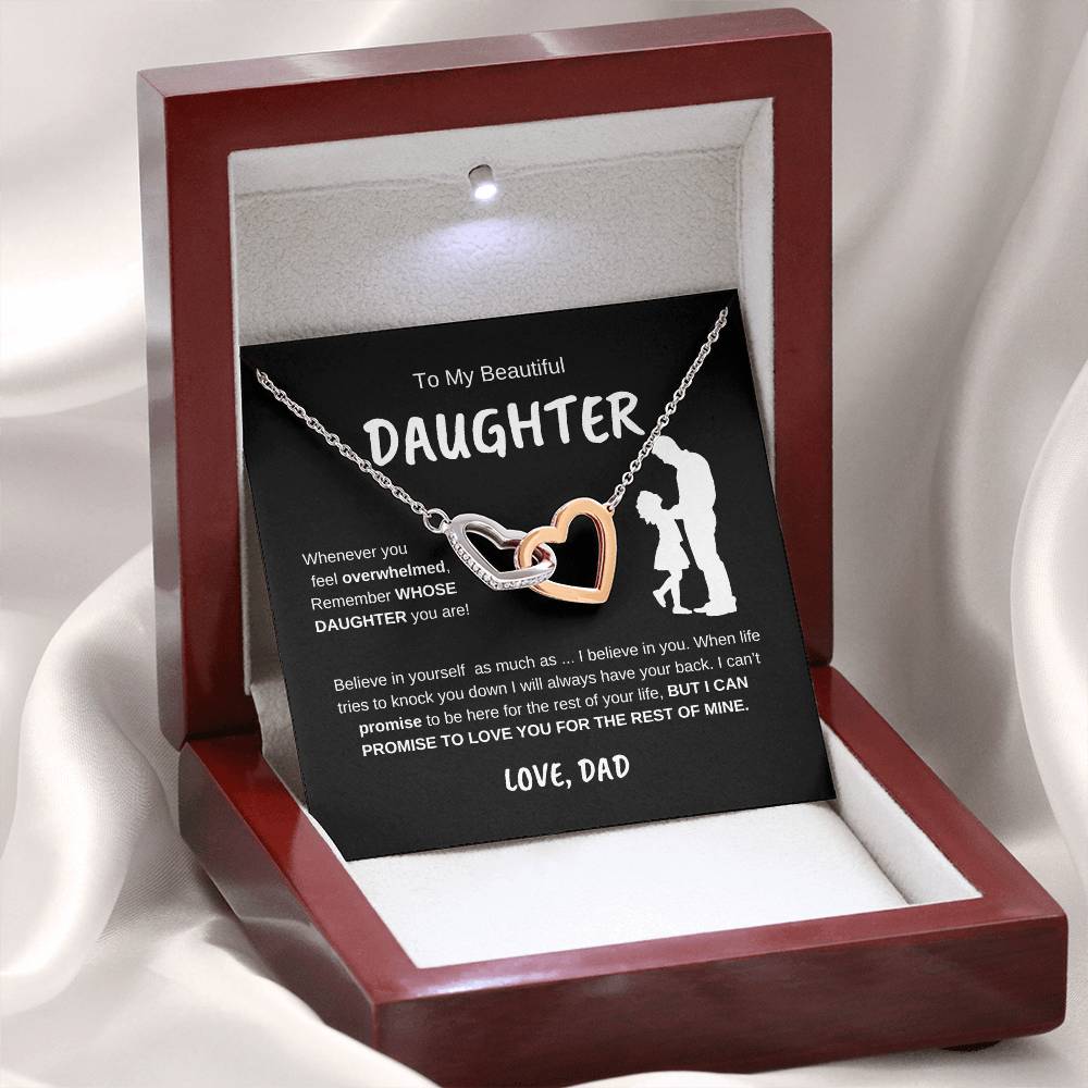 A Daughter Gifts from Dad Sterling Silver Necklace Birthday Christmas Valentine's day Gifts